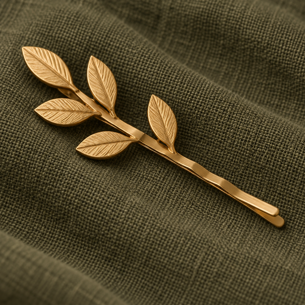 Meadow Leaf Hair Pin detail