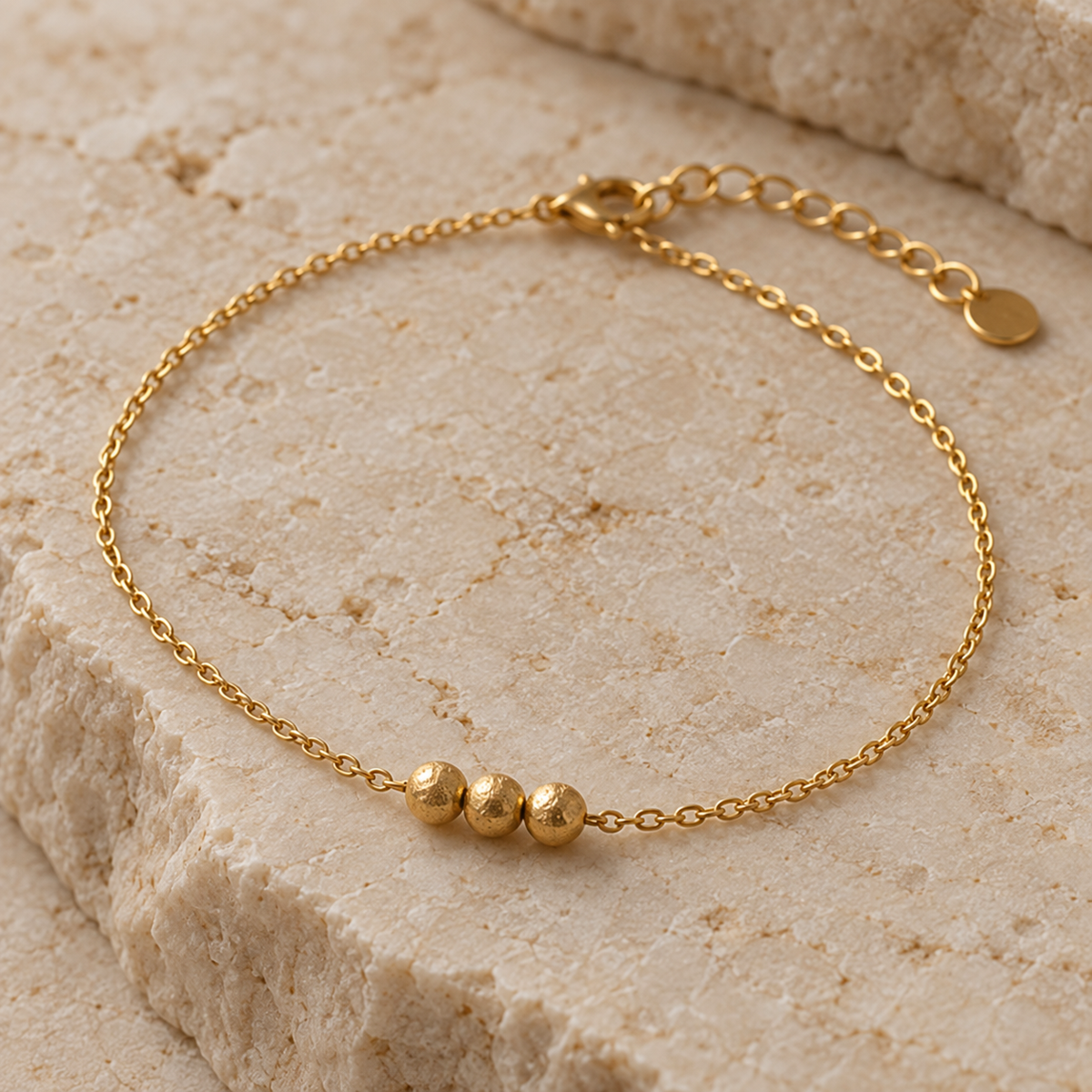 Oxbow Bead Anklet detail