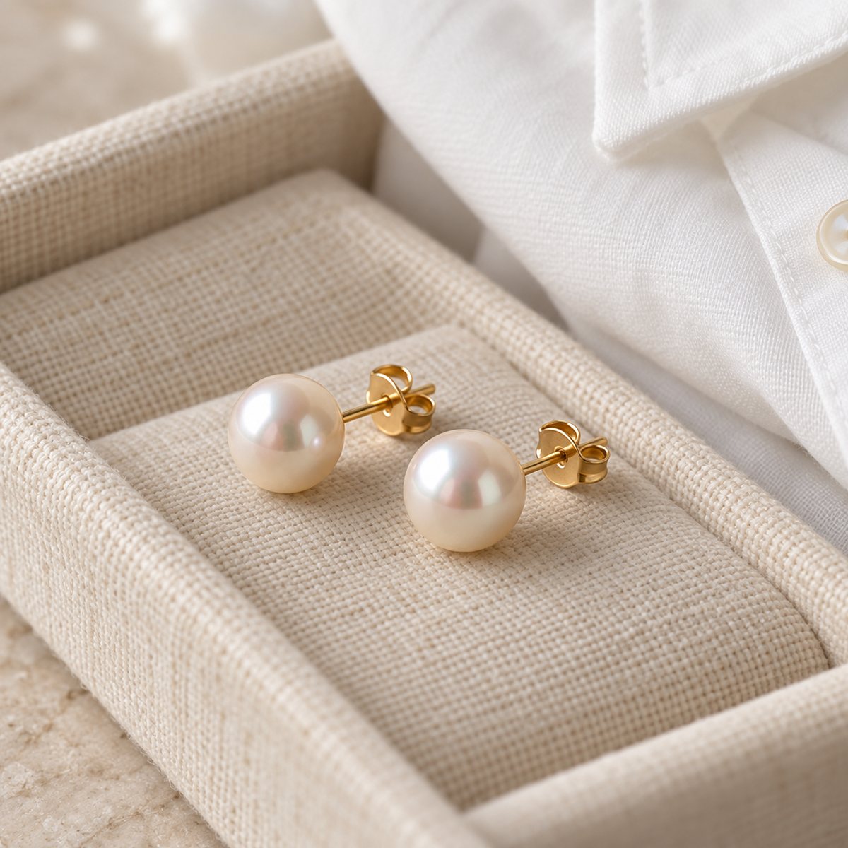 Riverstone Pearl Studs lifestyle