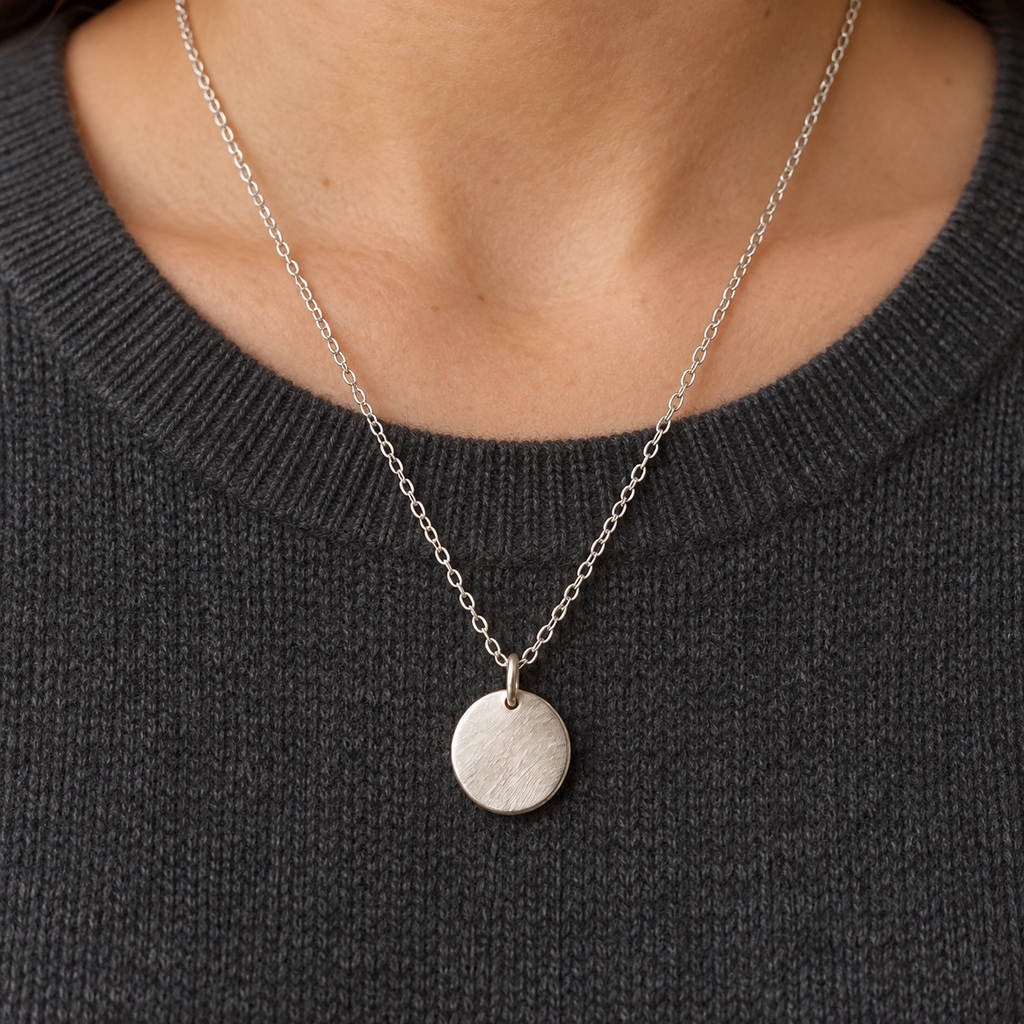 Silver Disc Pendant lifestyle